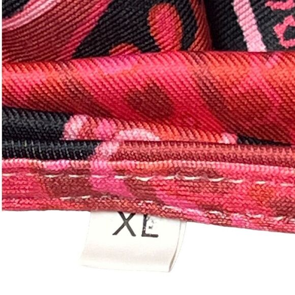 Womens Pink Paisley Floral Print V Neck Button Front Tiered Maxi Dress Size 12 - Picture 6 of 8